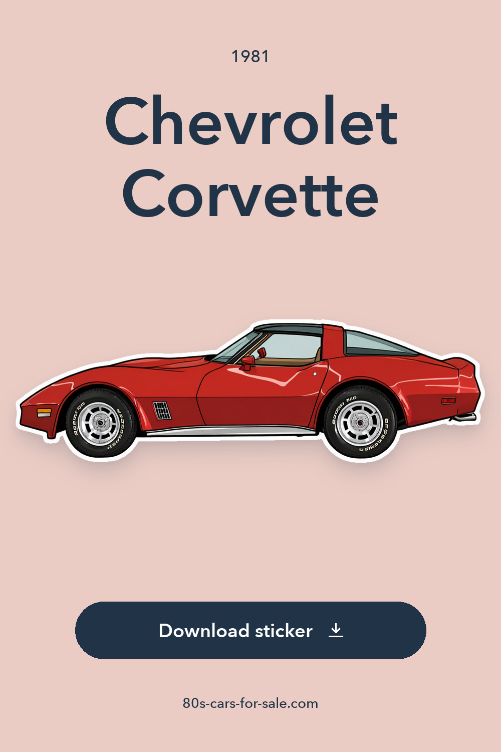 1981 Chevrolet Corvette sticker preview