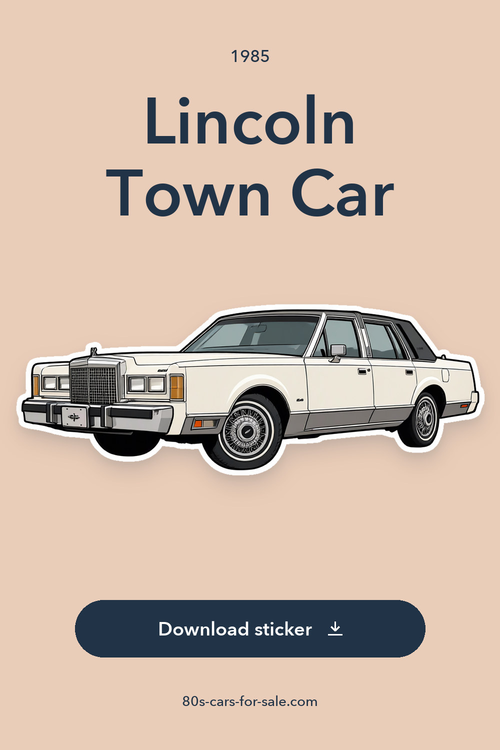 1985 Lincoln Town Car sticker preview