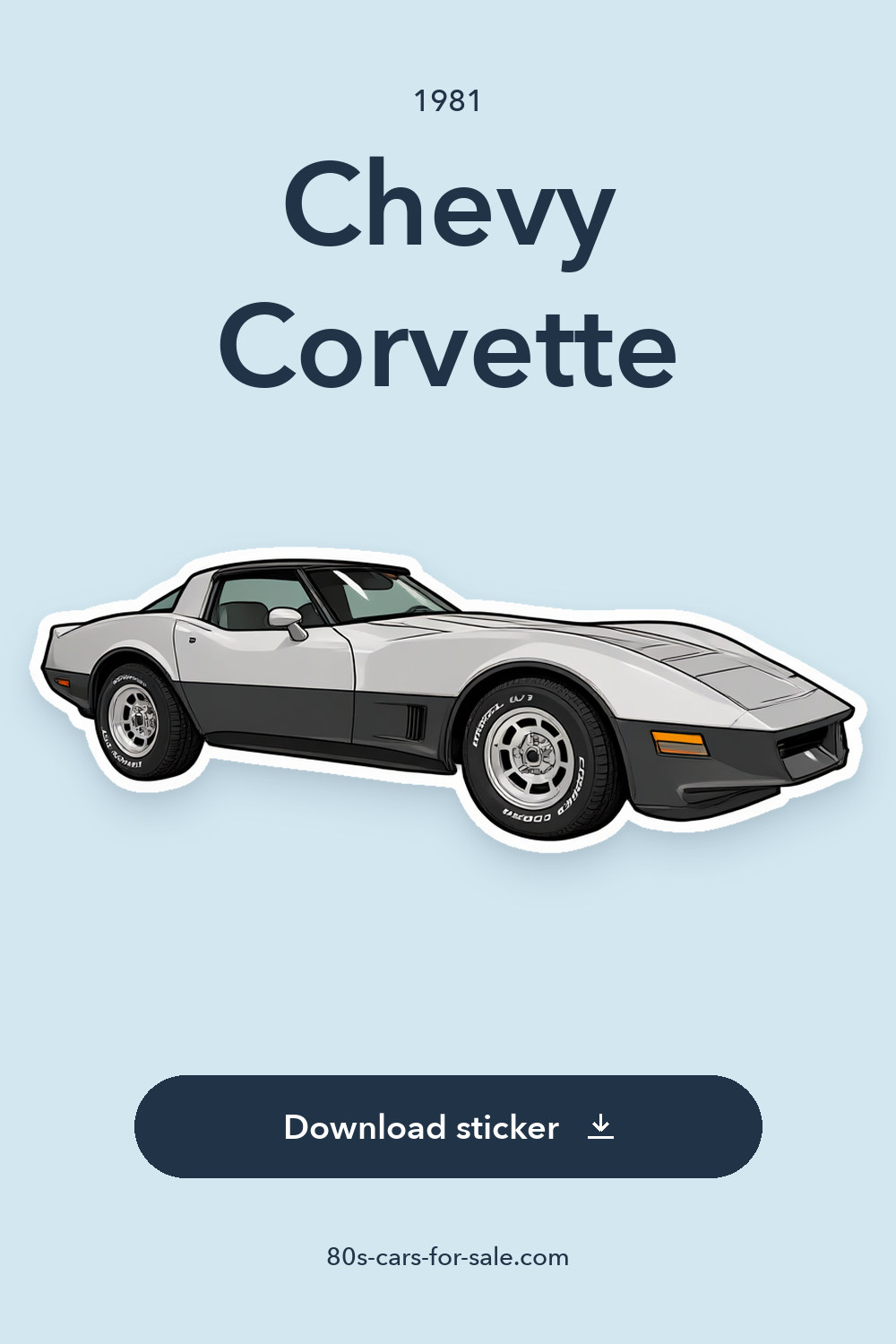 1981 Chevy Corvette sticker preview
