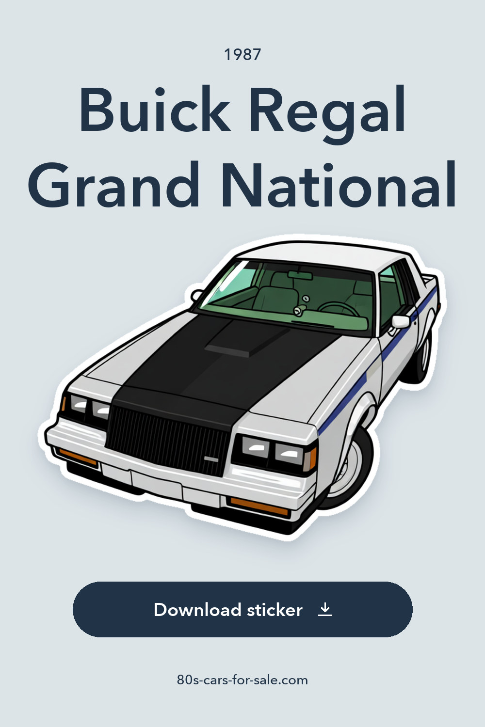 1987 Buick Regal Grand National sticker preview