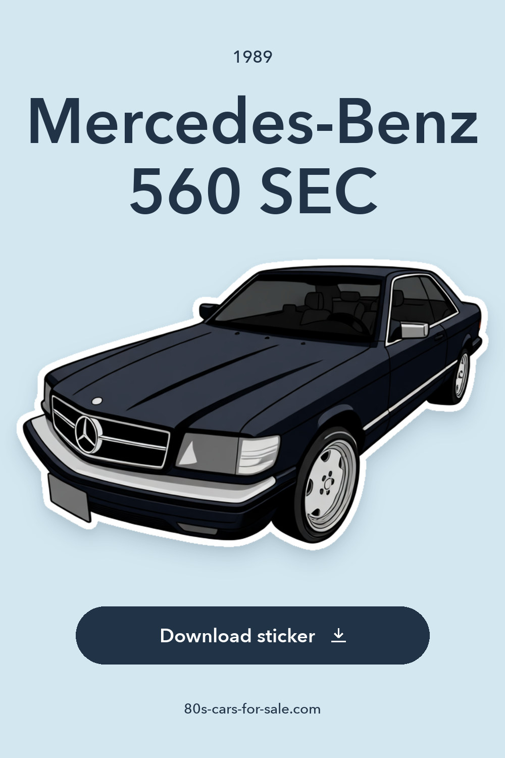 1989 Mercedes-Benz 560 SEC sticker preview